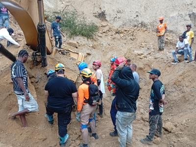  Derrumbe en mina de Nigua deja una persona desaparecida